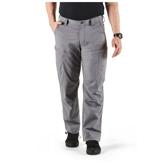 5.11 Work Gear Apex Cargo Work Pants, Flex-Tac Stretch Fabric, Gusseted, Teflon Finish, Storm, 36W x 36L, Style 74434