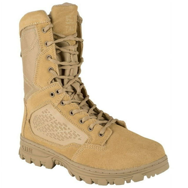 5.11 Work Gear EVO 8-Inch Waterproof Boots, Oil/Slip-Resistant, OrthoLite Insole, Coyote, 15/Regular, Style 12347