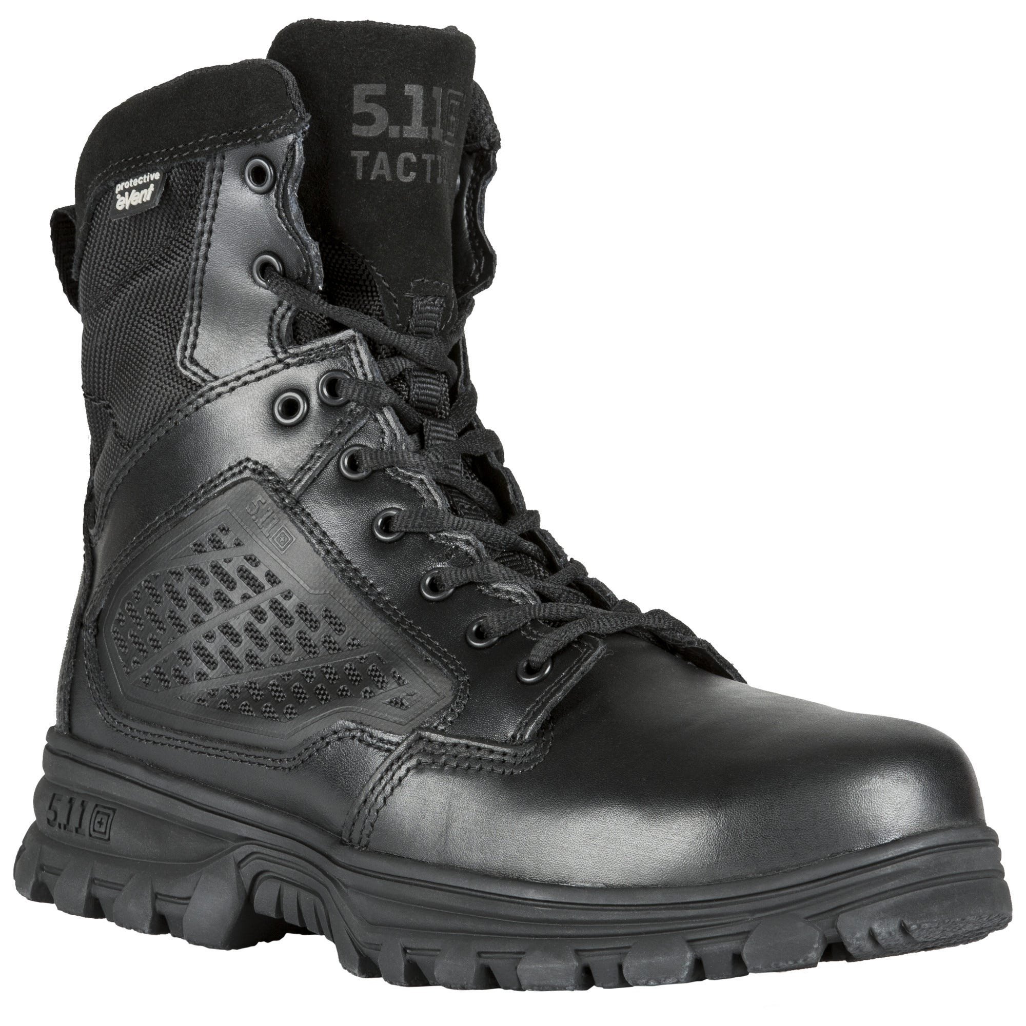5.11 Work Gear Evo 6-Inch Waterproof Boots, Side Zip, Ortholite Insole, Black, 4/Regular, Style 12313 - image 1 of 5