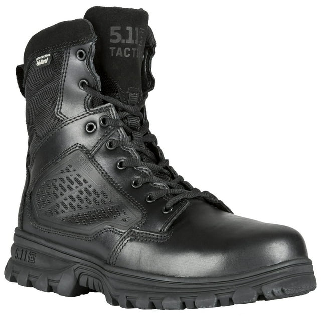 5.11 Work Gear Evo 6-Inch Waterproof Boots, Side Zip, Ortholite Insole, Black, 4/Regular, Style 12313
