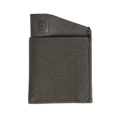 5.11 Work Gear Excursion Leather Card Wallet, 15 Cards, Exterior Pocket, Black, 1 SZ, Style 56465
