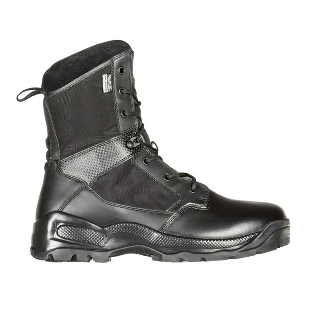 5.11 Work Gear Men's ATAC 2.0 8-Inch Storm Boots, Ortholite Footbed, Slip-Resistant Outsole, Black, 6 Regular, Style 12392