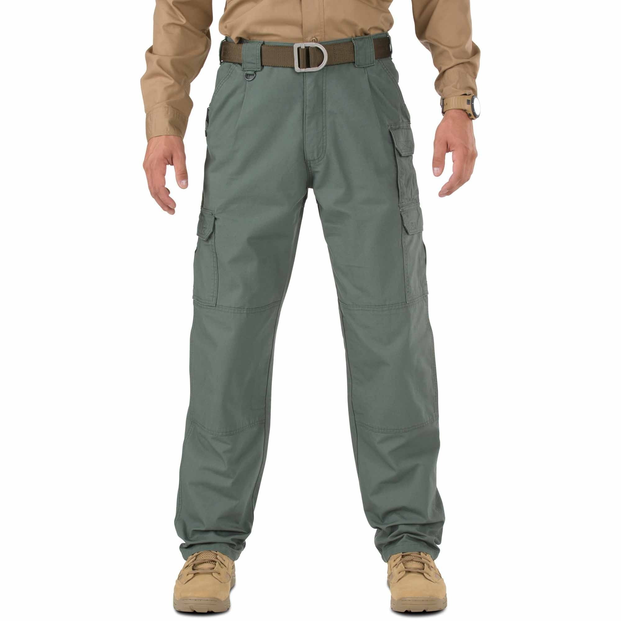 5.11 Work Gear Men's Active Work Pants, Superior Fit, Double Reinforced, 100 Cotton, OD Green