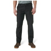 5.11 Work Gear Men's Edge Slim Fit Chino Pants, Flex-Tac Twill, Teflon Treatment, Black, 30W x 36L, Style 74481