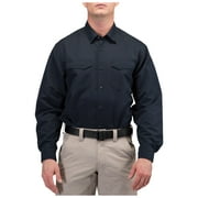 5.11 Work Gear Men's Fast-Tac Long Sleeve Shirt, 100% Polyester, Water-Resistant, Dark Navy, X-Large, Style 72479T