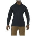 thumbnail image 1 of 5.11 Work Gear Men's Performance Long Sleeve Polo Shirt, 100% Polyester, SmartWeave Fabric, Dark Navy, Large, Style 72049, 1 of 4