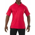 thumbnail image 1 of 5.11 Work Gear Men's Performance Short Sleeve Polo Shirt, Moisture-Wicking Polyester, Range Red, X-Large, Style 71049, 1 of 4
