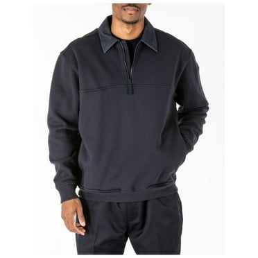 5.11 Work Gear Men's Poly-Cotton Fleece Denim Detailed Job Shirt, Fire Navy, X-Small, Style 72301