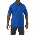 thumbnail image 1 of 5.11 Work Gear Men's Professional Short Sleeve Polo Shirt, Cotton Fabric, Wrinkle-Resistant, Academy Blue, Medium, Style 41060, 1 of 3
