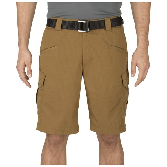 5.11 Work Gear Men's Stryke 11-Inch Inseam Shorts, Flex-Tac Ripstop Fabric, Battle Brown, 42, Style 73327
