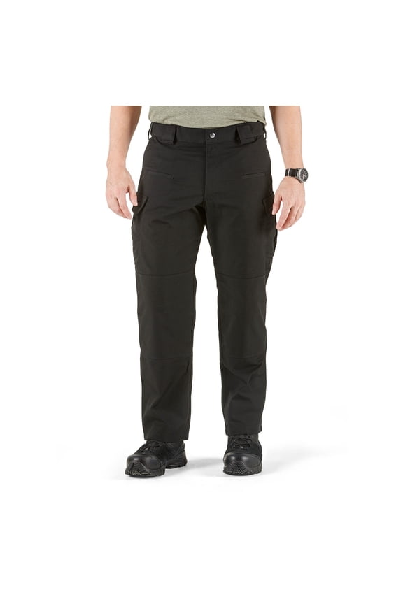 Work Gear Men's Stryke Pants, Adjustable Waistband, Stretchable Flex-Tac Fabric, Black, 32W x 32L, Style 74369ABR