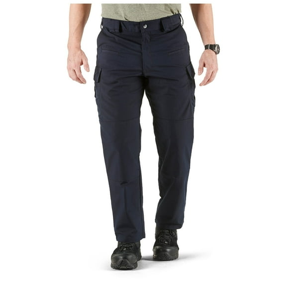 5.11 Work Gear Men's Stryke Pants, Adjustable Waistband, Stretchable Flex-Tac Fabric, Dark Navy, 36W x 34L, Style 74369ABR