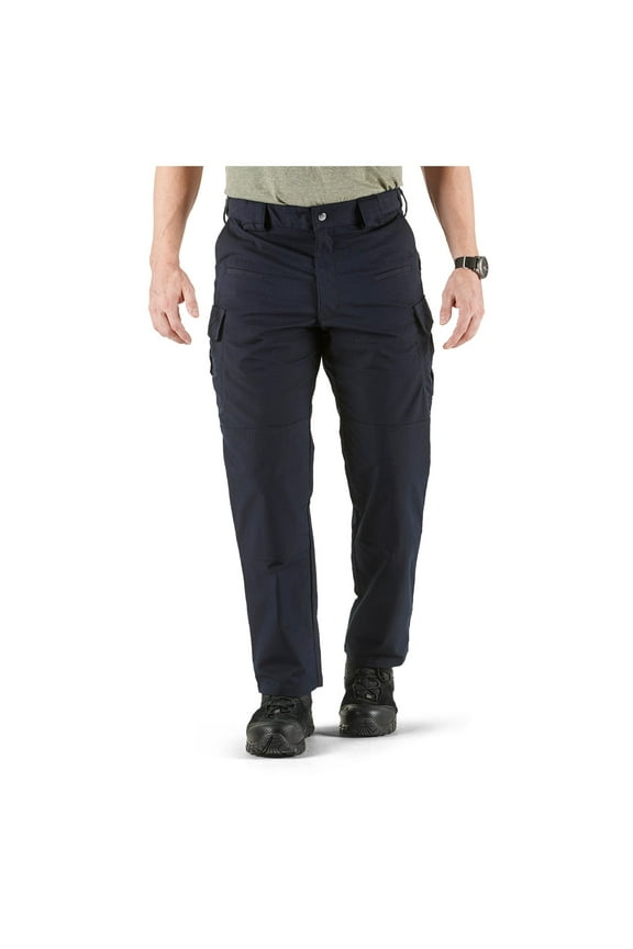 Work Gear Men's Stryke Pants, Adjustable Waistband, Stretchable Flex-Tac Fabric, Dark Navy, 40W x 34L, Style 74369ABR