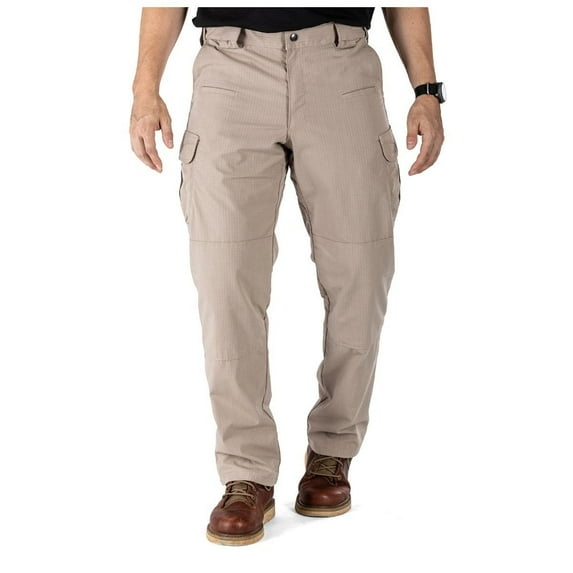 5.11 Work Gear Men's Stryke Pants, Adjustable Waistband, Stretchable Flex-Tac Fabric, Khaki, 40W x 32L, Style 74369ABR