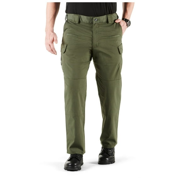 5.11 Work Gear Men's Stryke Pants, Adjustable Waistband, Stretchable Flex-Tac Fabric, TDU Green, 38W x 32L, Style 74369ABR