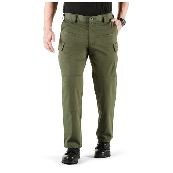 5.11 Work Gear Men's Stryke Pants, Adjustable Waistband, Stretchable Flex-Tac Fabric, TDU Green, 40W x 32L, Style 74369ABR