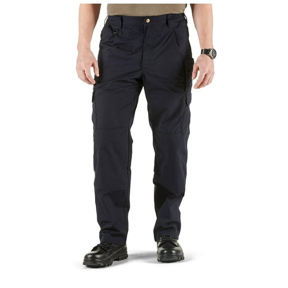 5.11 Work Gear Men's Taclite Pro Performance Pants, Cargo Pockets, Action Waistband, Dark Navy, 32W x 34L, Style 74273ABR