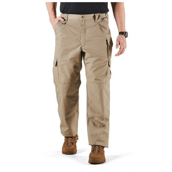 5.11 Work Gear Men's Taclite Pro Performance Pants, Cargo Pockets, Action Waistband, Stone, 32W x 30L, Style 74273