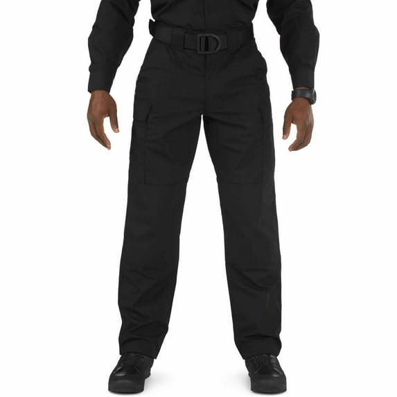5.11 Work Gear Men's Taclite TDU Professional Work Pants, Polyester-Cotton Fabric, Black, 2X-Large, Short, Style 74280
