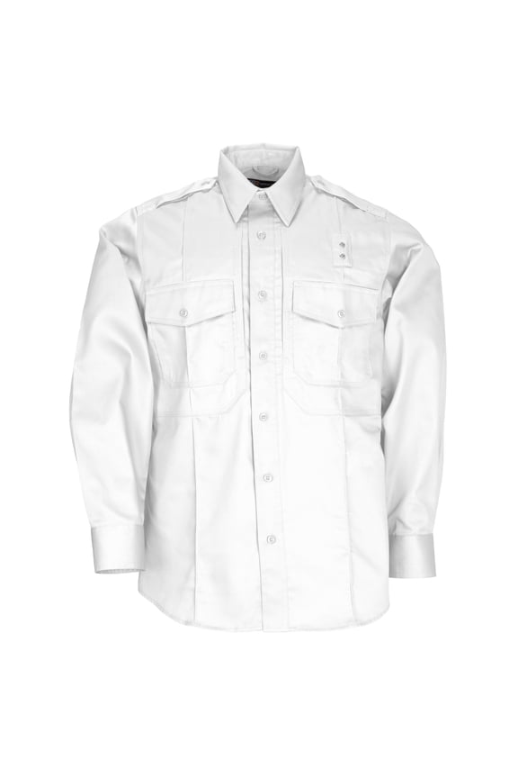 Work Gear Men's Twill PDU Class B Long Sleeve Shirt, Polycotton, Teflon Finish, White, Small, Regular, Style 72345