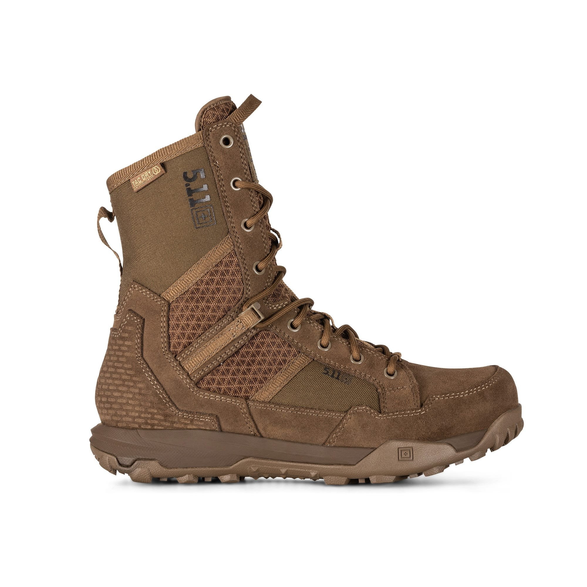 5.11 Work Gear Mens A T All Terrain 8 Waterproof Boots Non Zip Slip Resistant Dark Coyote 6 Regular Style 12445 Walmart