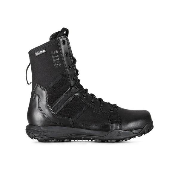 5.11 Work Gear Mens A/T All-Terrain 8 Waterproof Leather Side Zip Boots, Black, 7 Wide, Style 12444