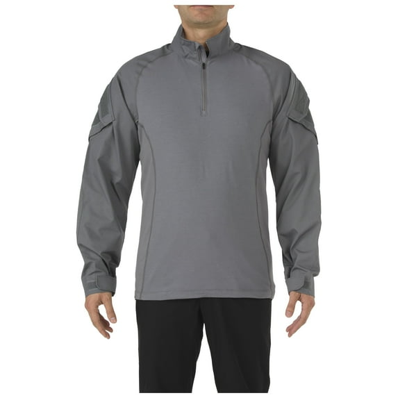 5.11 Work Gear Rapid Long Sleeve Shirt, Poly/Cotton Ripstop, Shoulder Pockets, Storm, 3X-Large, Style 72194