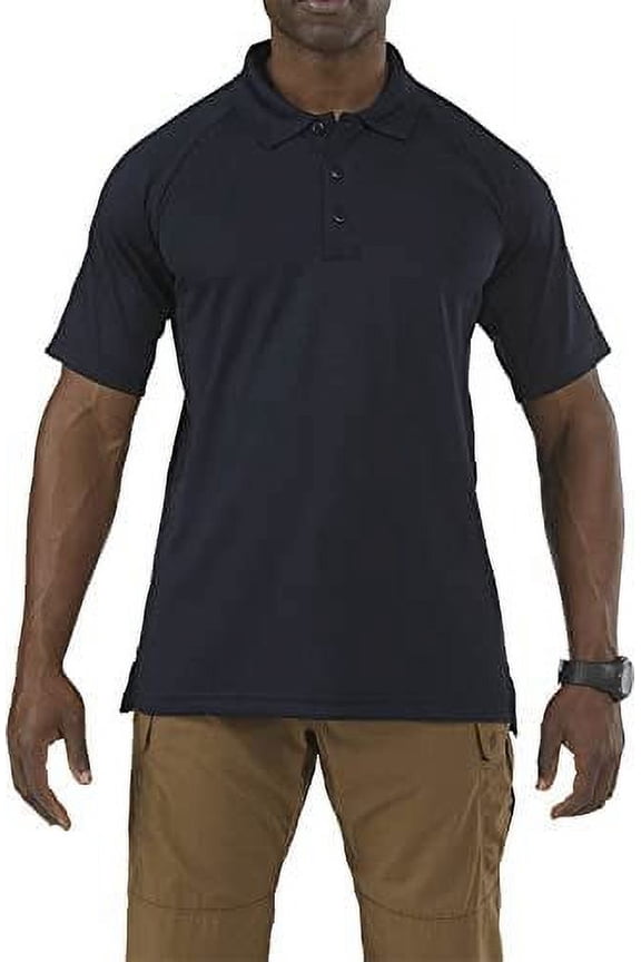 Work Gear Men's Performance Short Sleeve Polo Shirt, Moisture-Wicking Polyester, Dark Navy, Small, Style 71049