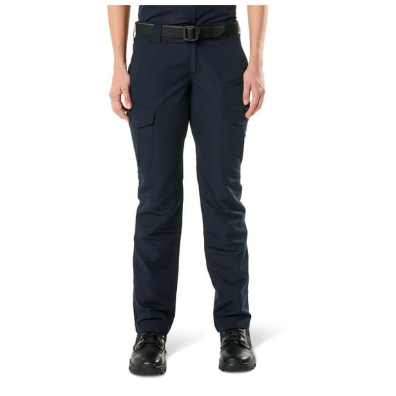 5.11 Work Gear Women's Fast-Tac Cargo Professional Uniform Pants, Polyester Ripstop, Dark Navy, 18 Regular, Style 64419