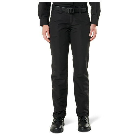 5.11 Work Gear Women's Fast-Tac Urban Pants, Water-Resistant Finish, 4-Way Stretch, Black, 6/Long, Style 64420