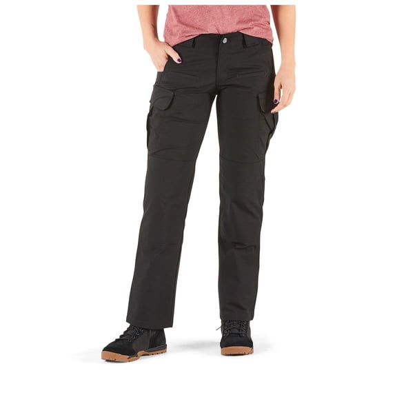 5.11 Work Gear Women's Stryke Operator Uniform Pants, Flex-Tac Ripstop, Teflon Finish, Black, 14, Long, Style 64386