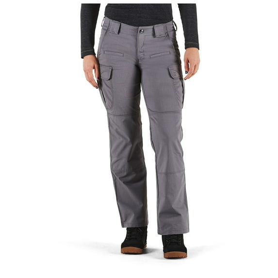 5.11 Work Gear Women's Stryke Operator Uniform Pants, Flex-Tac Ripstop, Teflon Finish, Storm, 20, Long, Style 64386