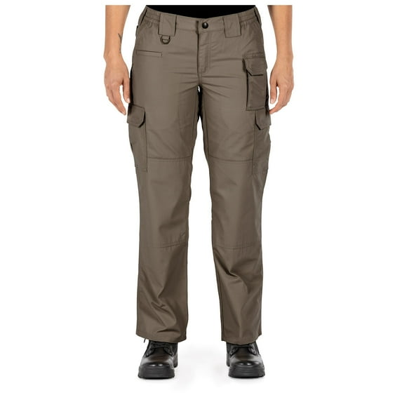 5.11 Work Gear Women's Taclite Pro Work Pants, Breathable, Poly-Cotton Ripstop Fabric, Tundra, 4/Long, Style 64360