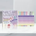 thumbnail image 1 of 5/12/18/24/36/48 Colors Nail Art Pens Set 12 Colors Nail Art Markers,Christmas Gifts Nail Polish Pens Drawing Painting Pen For Home Salon,Quickly Dry Nail Art Nail Diy Decoration For Adult Kids, 1 of 9