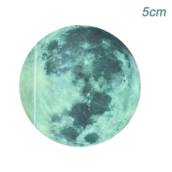 5/12/20cm Glow-in-the-Dark Moon Wall Sticker Reusable Removable Fluorescent Wall Sticker Home Atmosphere Decoration Sticker 1pc