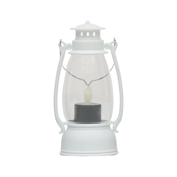 5.12 Inch Mini Vintage LED Lantern Swinging Flickering Flame Small Retro Hurricane Lamp Battery Operated for Camping Home Decor Power Outage Emergency