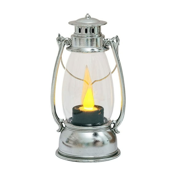 5.12" Vintage Led Lantern Mini Desk Night Light Portable Indoor/Outdoor Decorative Light for Tabletop, Patio, Wedding, Camping