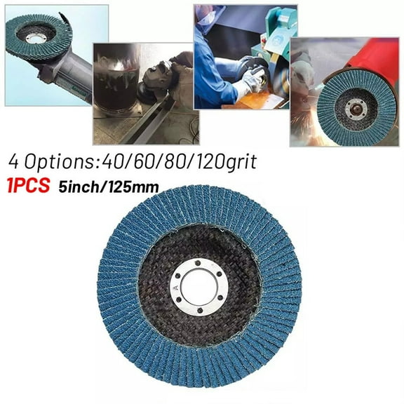 5\'\' 125Mm Metal Sanding Flap Discs Grinding Wheels Wood Cutting 40/ 60/80/120Grit For Angle Grinder Sanding Polishing Tool Acces 80Grit Fangkenuo