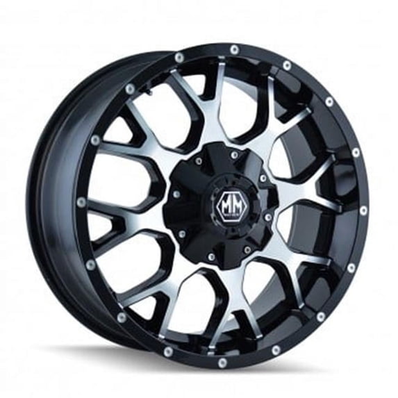 5-127, 5-139.7 PCD Warrior Black Machined Face Wheel