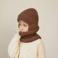thumbnail image 1 of 5-12Y Kids Earflap Beanie and Scarf Set for Girls Boys,Winter Warm Knit Ski Hat with Fleece Lined for 4-10 Years, 1 of 5
