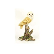 5.13 Inch Sweet Barn Owl on Branch Decorative Figurine, Cream Color