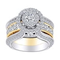 thumbnail image 1 of AFFY 5.14 Cttw Round White Natural Diamond Wedding Bridal Ring Set In 10k Two Tone Gold-Ring Size-8, 1 of 2