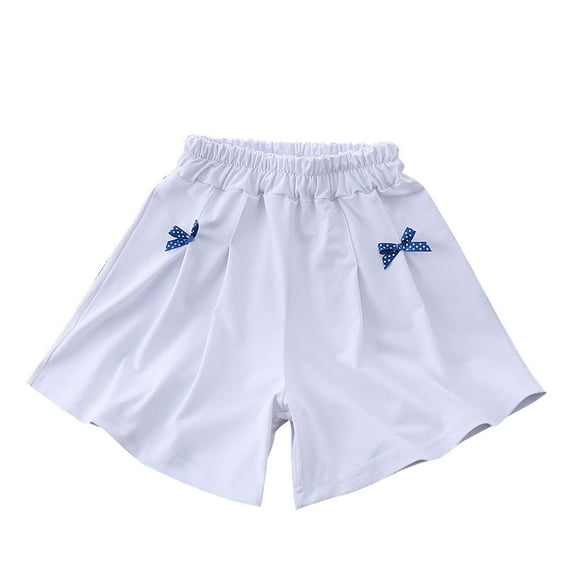 5-14 Years Children Toddler Girls Shorts Elastic Elastic Waist Pleated Shorts Tween Casual Summer Trendy Bowknot Short for Kids