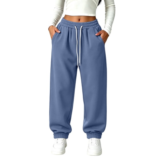 5-14 Years Girl Elastic Waist Joggers with Pockets Kids Girls Pull on Outdoor School Sports Running Sweatpants Comfy Casual Fall Winter Daily Bottoms