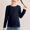 thumbnail image 1 of 5-14 Years Kids Fall Fashion Long Sleeve Shirts Girls Winter Tops Pleated Shirts Casual Loose Dressy Basic Trendy Tunics, 1 of 6
