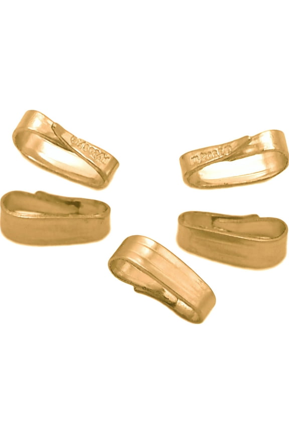 5 14K Gold Filled Medium Size Pendant Snap Bails 8mm