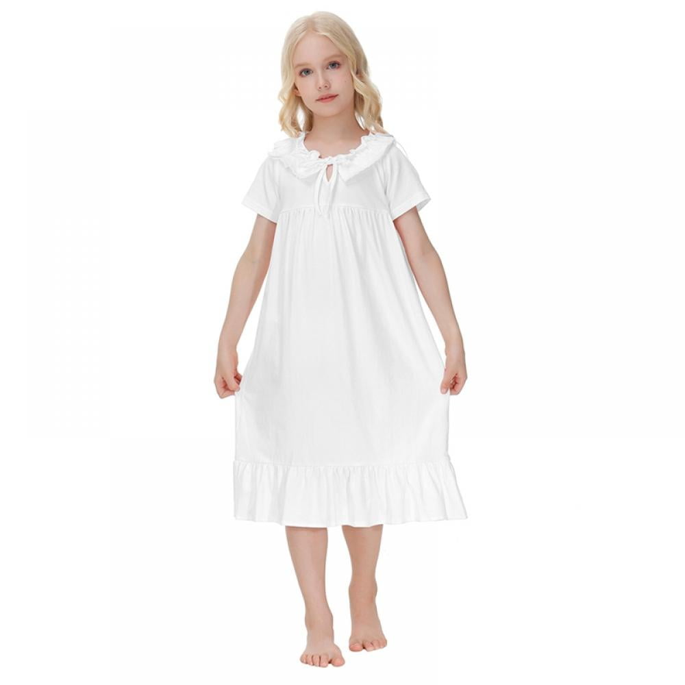 514T SILVERCELL Little Girls Nightgowns Short Sleeve Sleepwear Ruffle