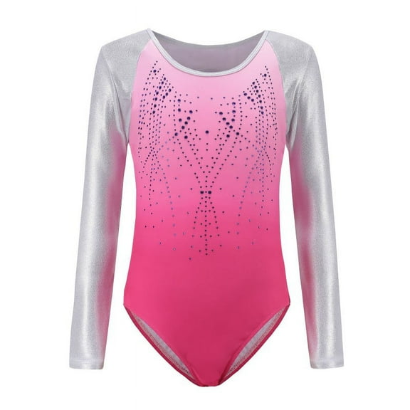 5-14Y Shiny Gymnastics Sport Training Dancewear Ballet Leotards For Little Girls