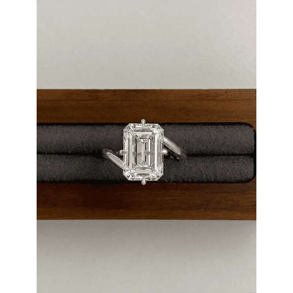 5.15 Ct Emerald Cut Beautiful Solitaire IGI Certified Lab Grown Diamond Engagement Ring for Ladies Solid 950 Platinum Size 7 by Diamond-Capitals