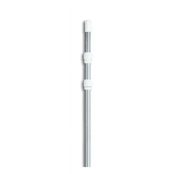 5 - 15 in. Adjustable Silver Aluminum Swimming Pool Telescopic Pole for Vacuums & Skimmers